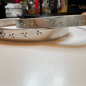 💚💕☀️💖Silver Engraved Bangles Lot # 575